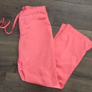 Grey’s Anatomy Scrub Pants-Bright Coral-Size Small